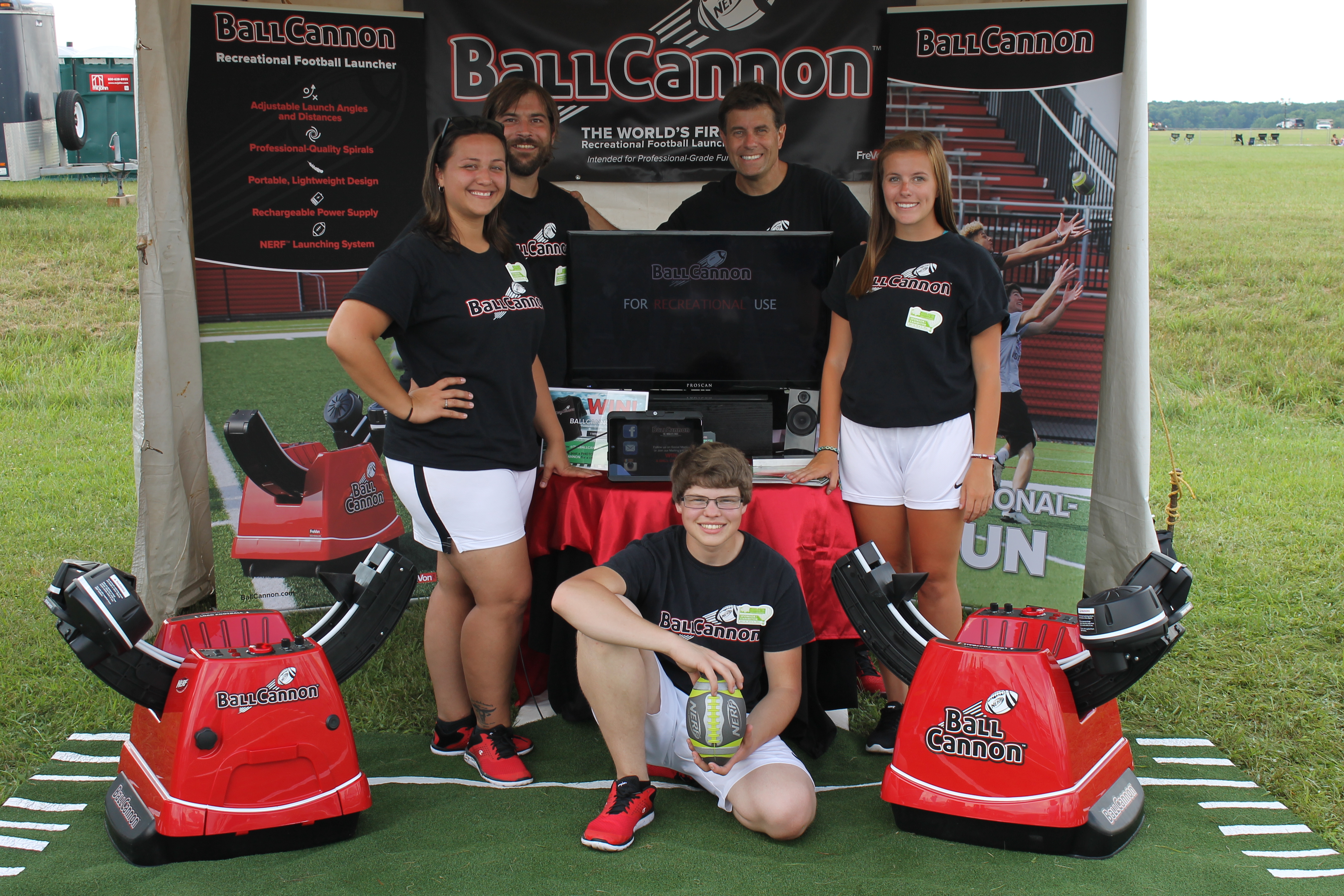 The Ball Cannon team pose for a photo at the NJ Balloon Festival