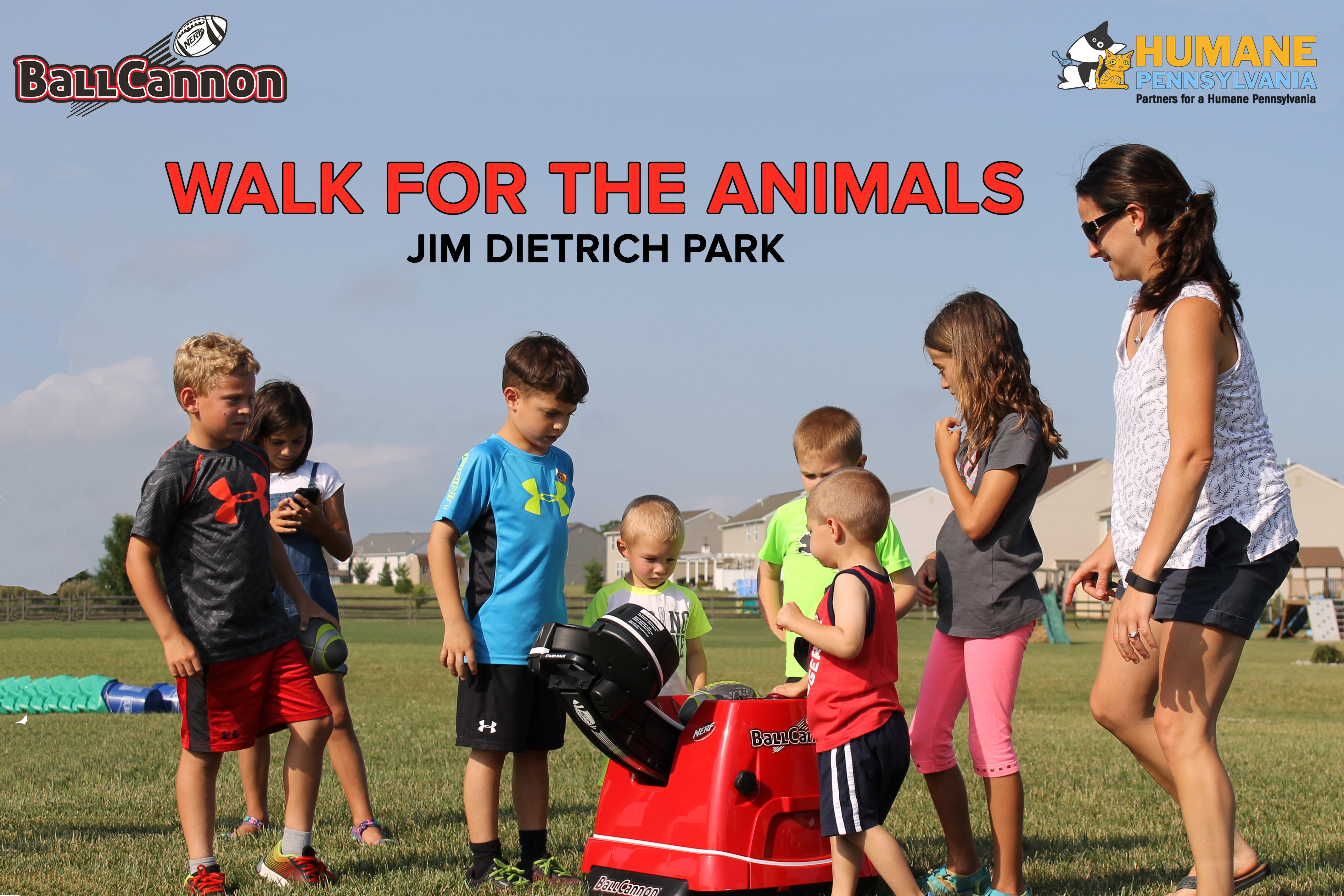 Ball Cannon at Walk for the Animals