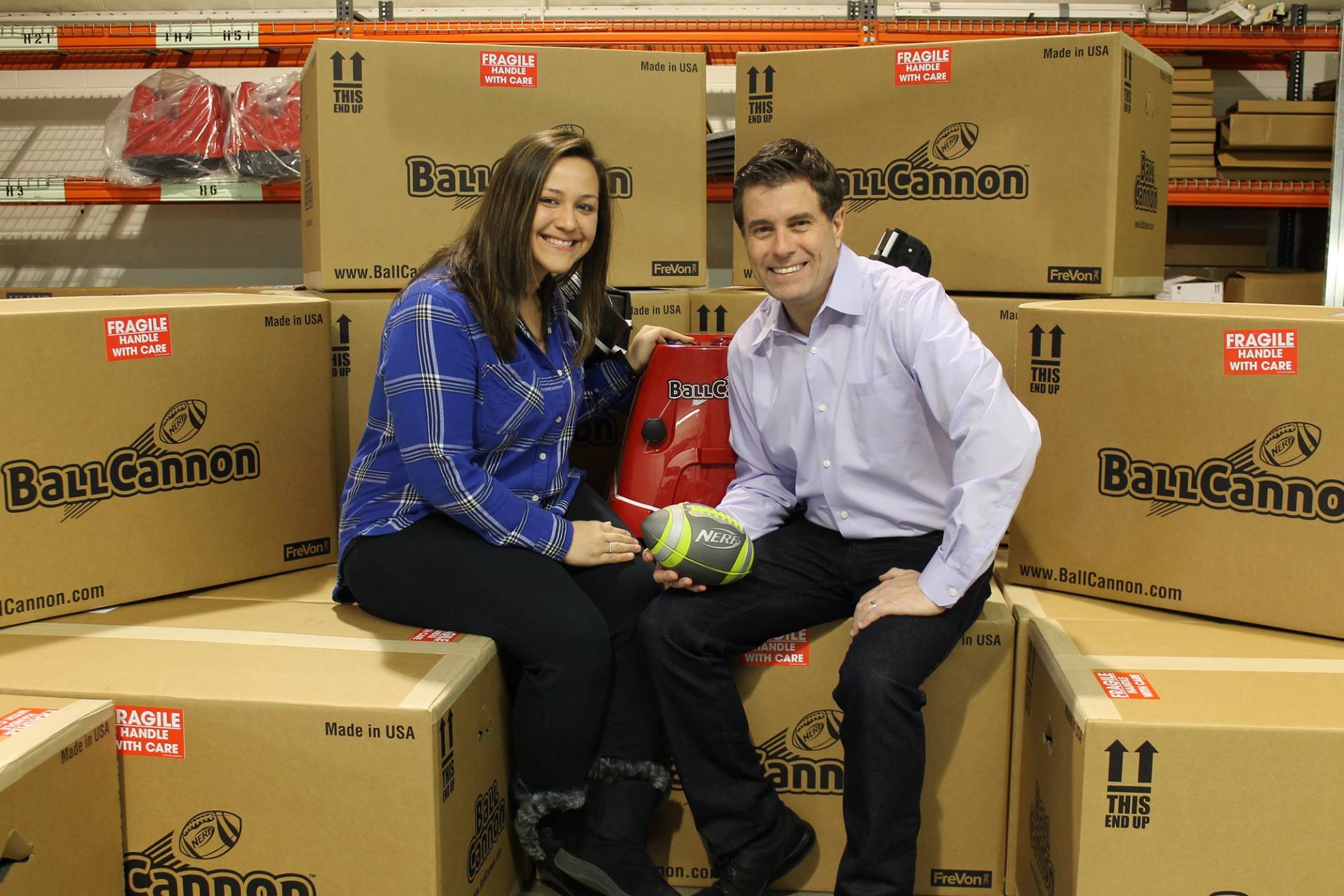 Kiana Clark and Fred Hafer, Jr. with our first shipment!